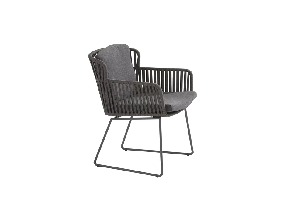 Vitali Dining Stoel - Antraciet - Incl. Kussens 4 Vitali Dining Stoel - Antraciet - Incl. Kussens - Afbeelding 4