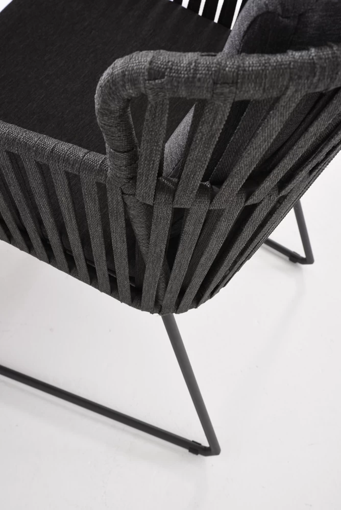 Vitali Dining Stoel - Antraciet - Incl. Kussens 5 Vitali Dining Stoel - Antraciet - Incl. Kussens - Afbeelding 5
