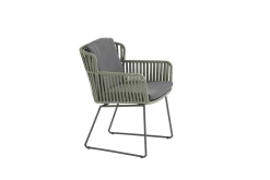 Vitali Dining Stoel - Groen - Incl. Kussens -Tuin Verkoop vitali dining stoel groen incl kussens 4 2