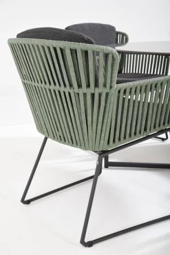 Vitali Dining Stoel - Groen - Incl. Kussens -Tuin Verkoop vitali dining stoel groen incl kussens 5 2