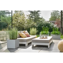 Elho Vivo Next Vierkant Wielen 30cm - Warm Grijs -Tuin Verkoop vivo next vierkant wielen 30cm warm grijs 7 1