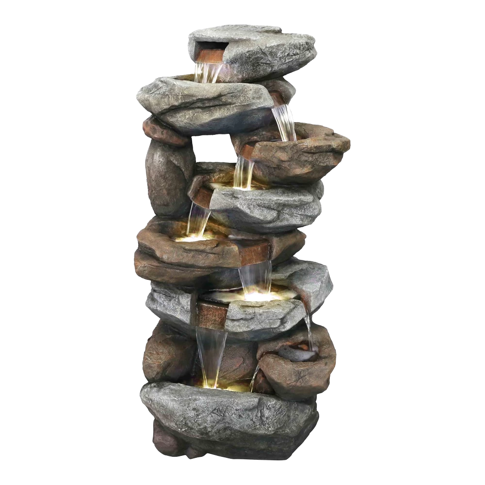 Waterval Kravica - 152cm Hoog - Polystone 1 Waterval Kravica - 152cm Hoog - Polystone